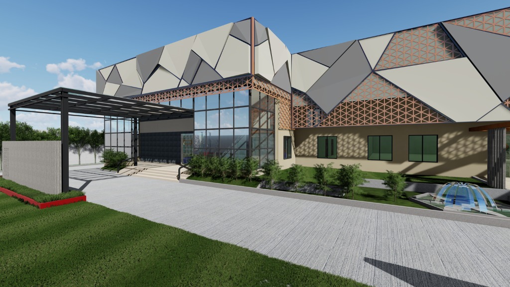 RC Convention Center Entrance and Facade 3D Model