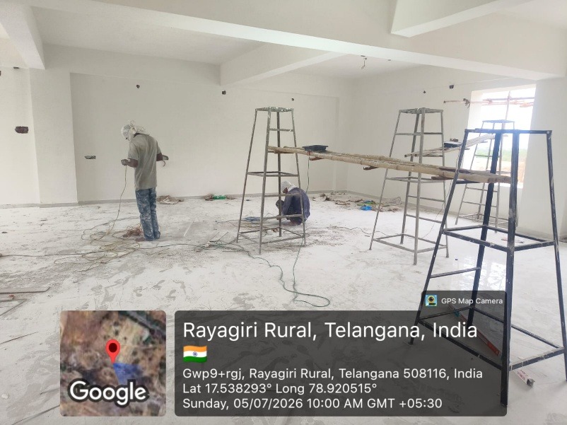 BJP District Office Bhongir Internal Electrical conduits installation