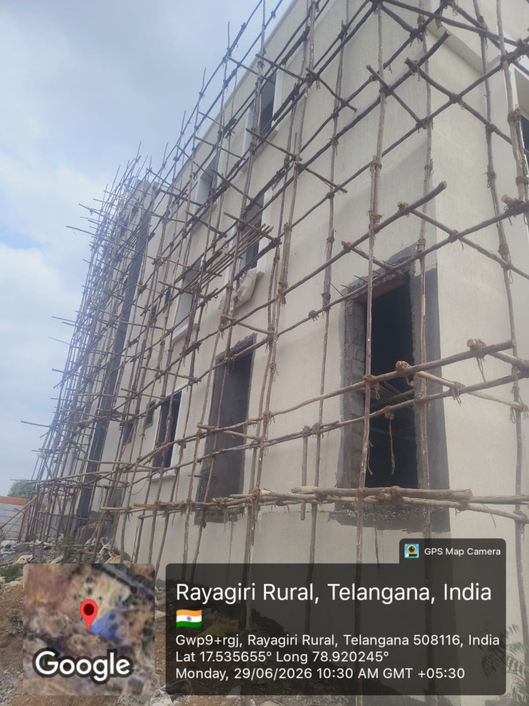 BJP District Office Bhongir Building Construction Side Profile