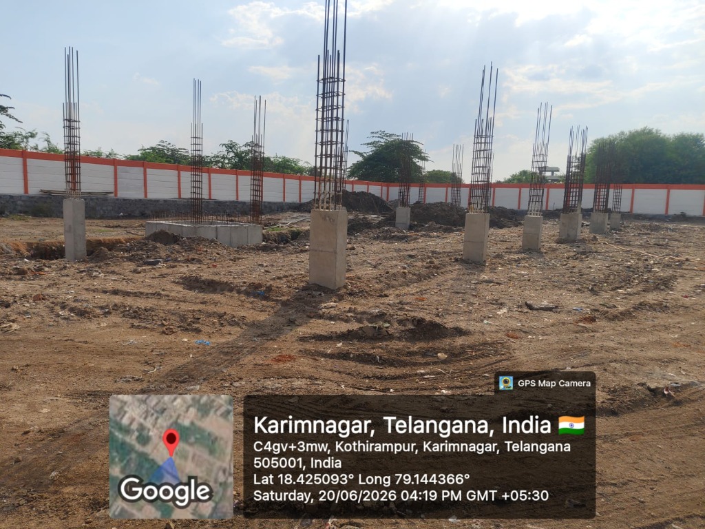 BJP District Office Karimnagar Column Reinforcements and Site Layout