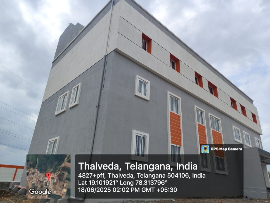 BJP District Office Nirmal G+2 Building Exterior Corner View