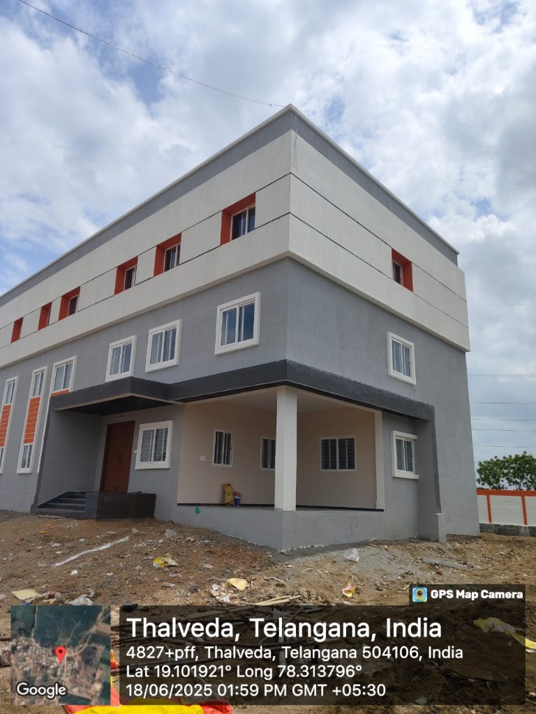 BJP District Office Nirmal Projecting Porch and Entrance Steps