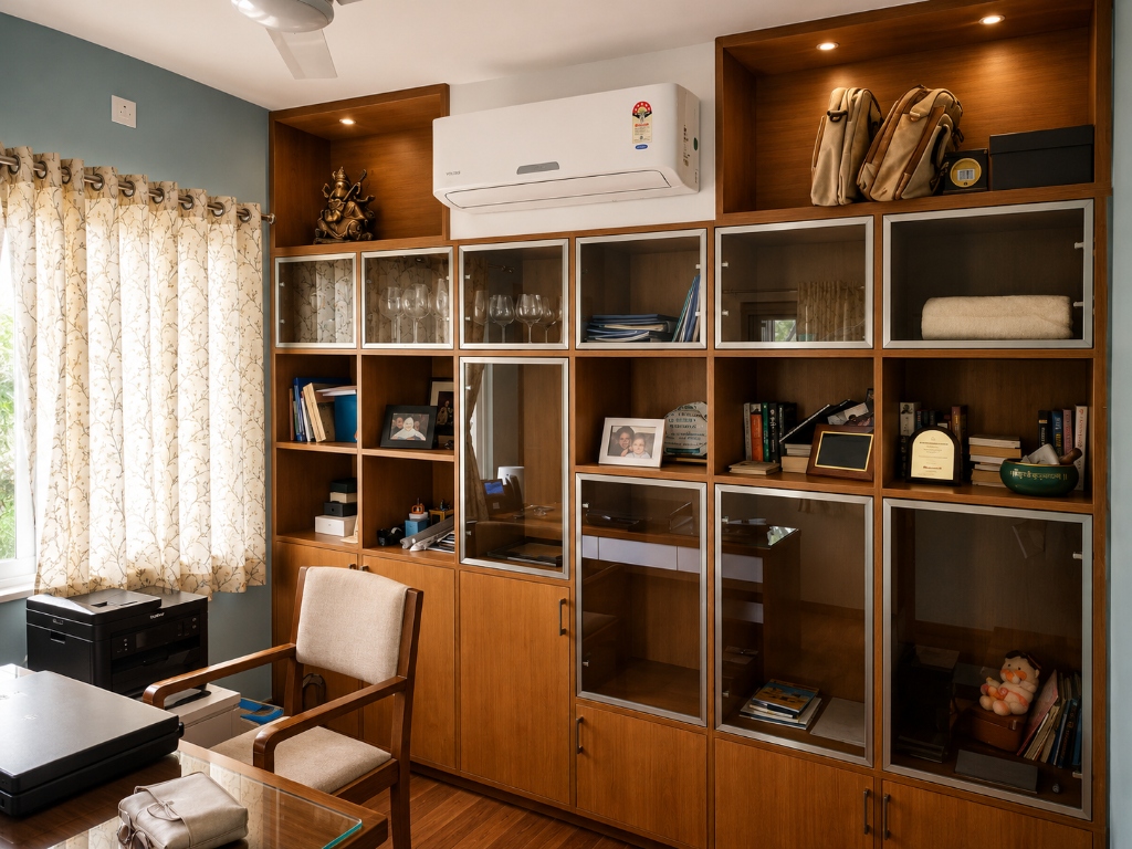 Nandagiri Hills Residence Large Bookcase and Storage Cabinets